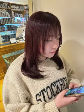 ミディアム MIKA 自由が丘美容室のヘアスタイル