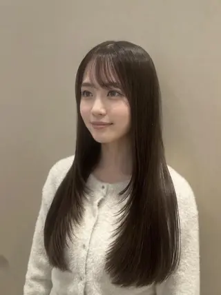 ロング レイヤー×顔周り/ 髪質改善/川上京香のヘアスタイル