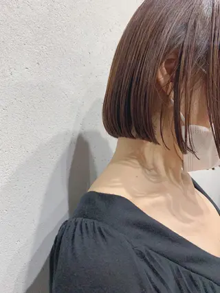 ショート カラー ボブパーマコテ巻き風 パーマNo1深江秀平のヘアスタイル