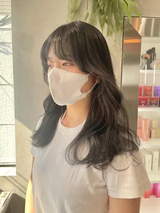 セミロング カラー ヘアアレンジ トレンドレイヤー カット/mihoのヘアスタイル