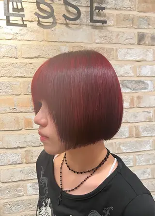 ショート カラー 和夢/メンズカット/ パーマ/ハイトーンのヘアスタイル