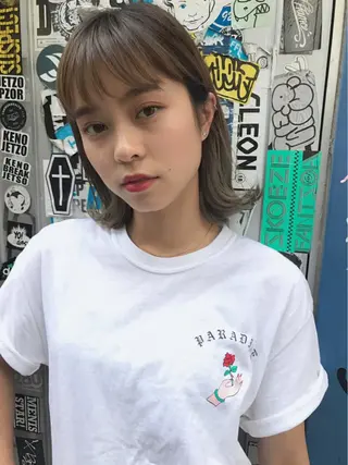 ミディアム 透明感カラー🌿ボブ ✨飛田　ケイのヘアスタイル