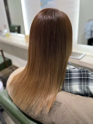 ロング 縮毛矯正/ /関内/あべももこのヘアスタイル