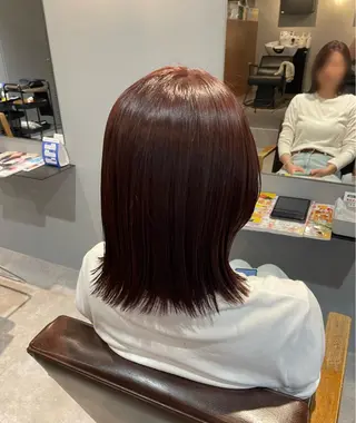 ミディアム カラー Mimi🎀ブリーチ なし透明感 Ｗカラーのヘアスタイル