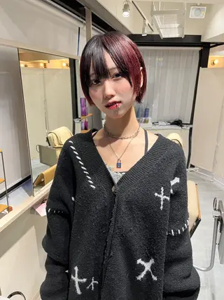 カラー kanta 梅田 韓国ハイトーンのヘアスタイル