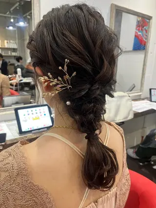 ミディアム カラー ヘアアレンジ 駅チカ【ali'i】 アリイ花崎友美☘のヘアスタイル