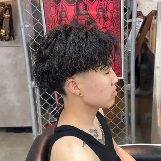 ショート パーマ ヘアアレンジ メンズ MENIN メンズ サロン　望月　涼太のヘアスタイル