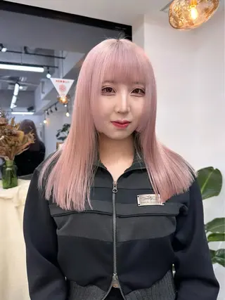 ロング カラー ヘアアレンジ TAKUMAブリーチ /切りっぱなし🪽のヘアスタイル