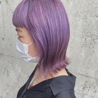 ミディアム カラー 日高 香織のヘアスタイル