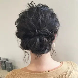 セミロング ヘアアレンジ ブリーチ/ハイトーン 天童市/SERINAのヘアスタイル