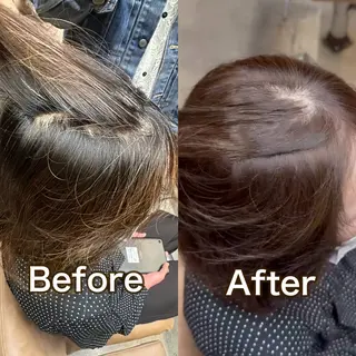 ミディアム 白髪ぼかし特化/ 髪質改善/ハクのヘアスタイル