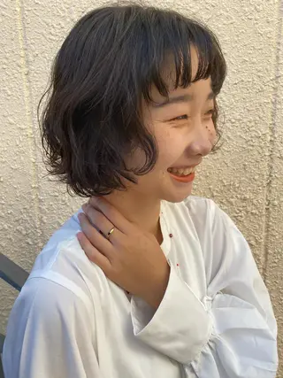 ミディアム 暖色＊ベージュ ＊くらたあやかのヘアスタイル