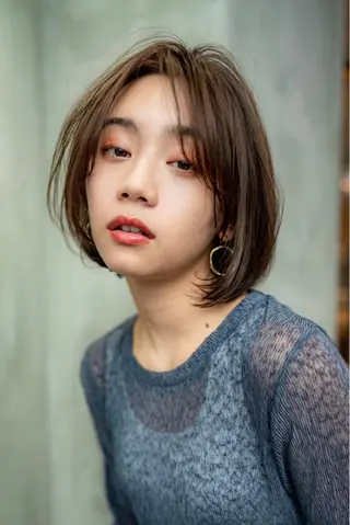 ショート カラー パーマ ヘアアレンジ 顔周りカット・相談 レイヤーも◎しずくのヘアスタイル