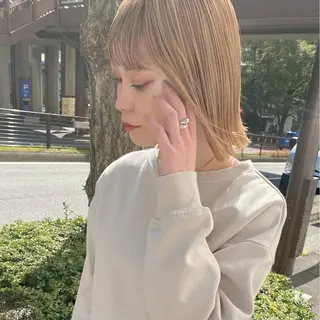 ミディアム カラー 𝑺𝒂𝒌𝒊 🩶マンツーマン施術のヘアスタイル