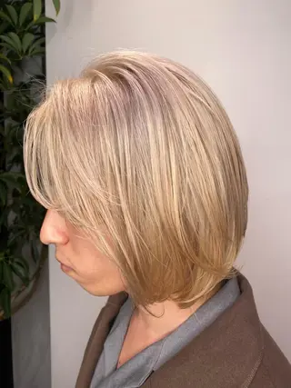 ミディアム カラー デザインカラーウルフ 宙也のヘアスタイル