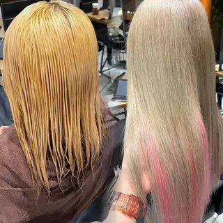 ロング カラー RIO🩶NEXT/ エクステ/ハイトーンのヘアスタイル