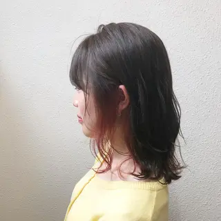 ミディアム カラー 中司 莉菜のヘアスタイル