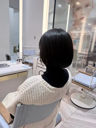 セミロング カラー 透明感カラー🫧 幕内梨乃亜のヘアスタイル