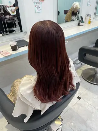 カラー 🇰🇷韓流暖色ヘア 🍒saaya🍒のヘアスタイル
