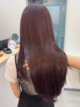 ロング カラー レイヤー/顔周り /いいぬまみかのヘアスタイル