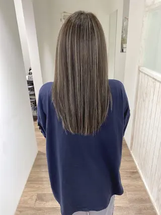 ロング カラー ハイライト⭐️上野 高広のヘアスタイル