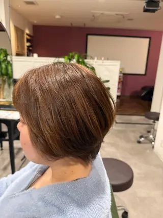 ショート オリーブ🫒レイヤー /平尾/りの‎🤍のヘアスタイル