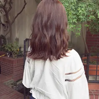 カラー クニモトハルナ ボブ/柔らかカラーのヘアスタイル