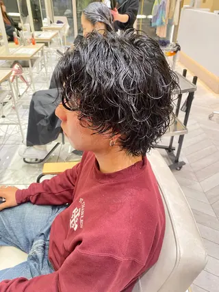 ショート パーマ メンズ 酸スト/フェザー パーマ/三谷海斗のヘアスタイル