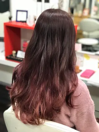 ロング カラー 岩谷/ブリーチ 🪽透明感カラーのヘアスタイル