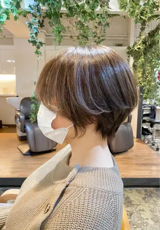 ショート カラー ショート 縮毛矯正 レイヤー🌿FUKUのヘアスタイル