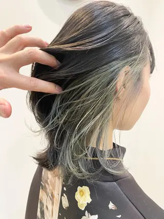 ミディアム カラー パーマ ヘアアレンジ メンズ キッズ ネイル マツエク・マツパ アイブロウ 韓国風×透明感カラー 髪質改善オタベシンヤのヘアスタイル