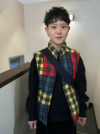 ショート カラー ヘアアレンジ 丸山渉/表参道 レイヤーボブのヘアスタイル