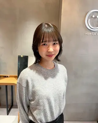 ミディアム カラー ボブ&艶髪透明感 カラー♡TOMOE♡のヘアスタイル