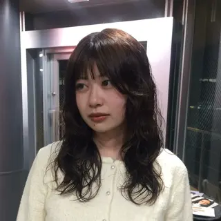 ロング パーマ 杏華 ショートのヘアスタイル