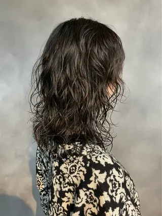 ミディアム パーマ 韓国系/ダブルカラー /トグチリンカのヘアスタイル