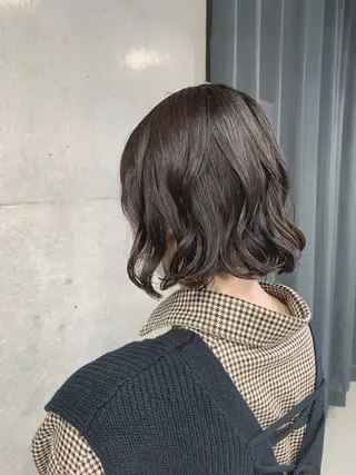 ショート カラー パーマ ボブパーマコテ巻き風 パーマNo1深江秀平のヘアスタイル