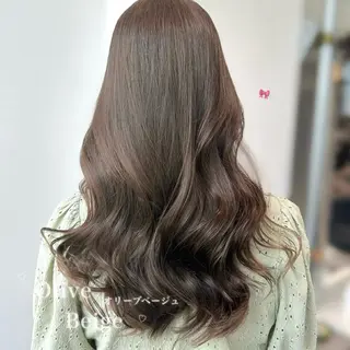 ロング カラー 韓国風艶髪🎀 暖色カラー🤍のヘアスタイル