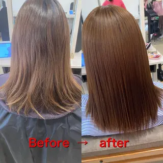セミロング パーマ 饒平名 知也のヘアスタイル