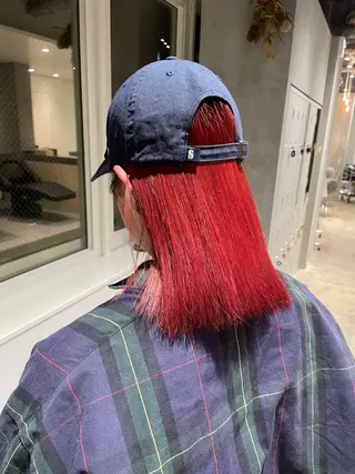 ミディアム カラー 🪸店長ハイトーン エクステmisakiのヘアスタイル