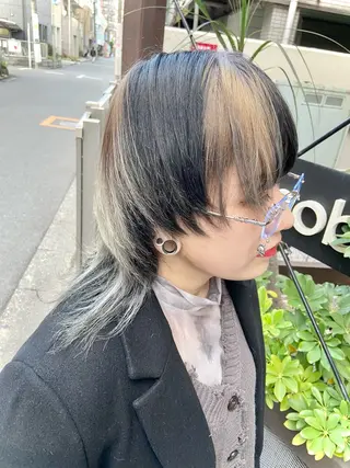 ミディアム カラー ヘアアレンジ イツキ🌕デザインカ ラー🥨髪質改善🫧のヘアスタイル