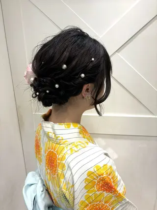 ヘアアレンジ ゆるふわパーマ🌼 アレンジ🌼リョウカのヘアスタイル