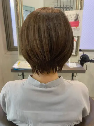 ショート カラー ヘアアレンジ kame|レイヤー / 似合わせ顔周りのヘアスタイル