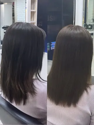 セミロング パーマ 縮毛矯正指名No.1 艶カラー/SHIMAのヘアスタイル