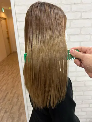 ロング 髪質改善 髪質改善カラーのヘアスタイル