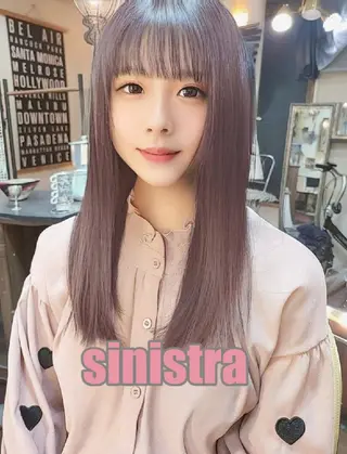 セミロング カラー 足利市・原宿・表参道 シニストラのヘアスタイル