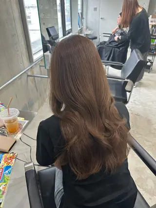 セミロング カラー 本場韓国ヘア特化 아이비/Aibiのヘアスタイル