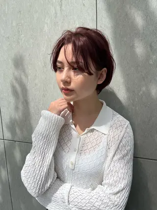 ショート カラー 忠本 功のヘアスタイル