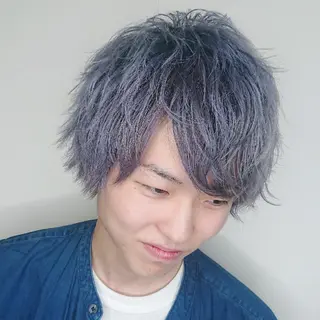 メンズ カラー ブリーチ/ヘアケア/ 艶髪/イギチハルのヘアスタイル