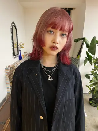 ミディアム カラー 🩷ハイトーン透明感 レイヤー🩷ユリカのヘアスタイル