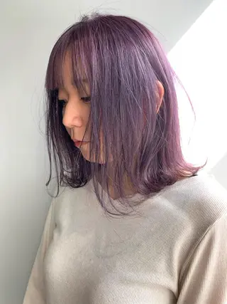 セミロング カラー 怪我のため6月末 復帰予定田中瑞希🍃のヘアスタイル